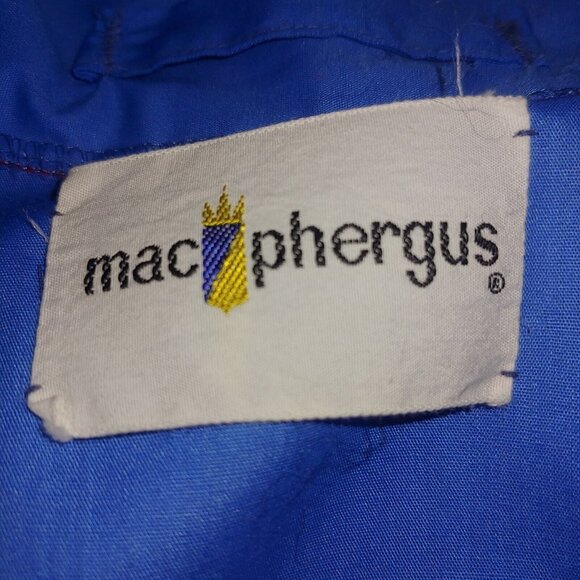 Vintage Mac Phergus Mens XL Robe Blue Red Knee Length Lightweight Belted - Picture 9 of 9